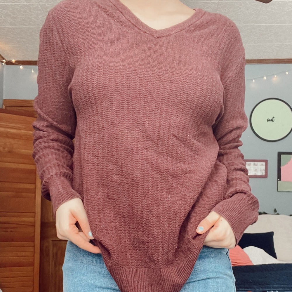 Red sweater light weight